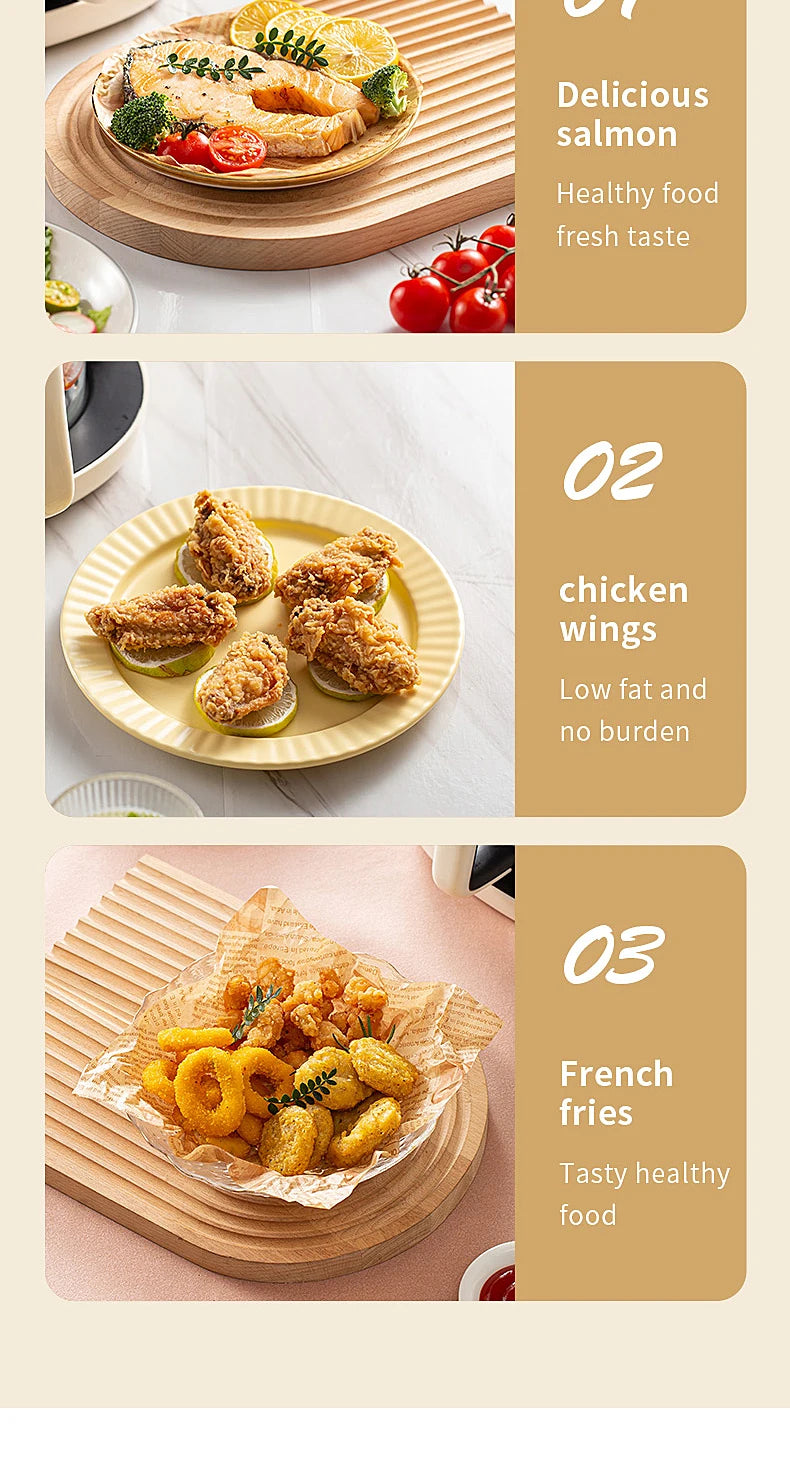 Smart Electric Air Fryer Large Capacity Convection Oven Deep Fryer Without Oil Kitchen 360°Baking - LKBA