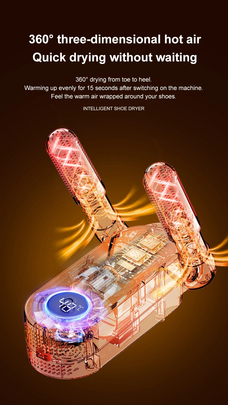 Shoe Dryers Sterilization Dehumidification Portable Shoe Rack Heater Deodorizer Dehumidifier Device Quick Drying Shoe Dryer - LKBA