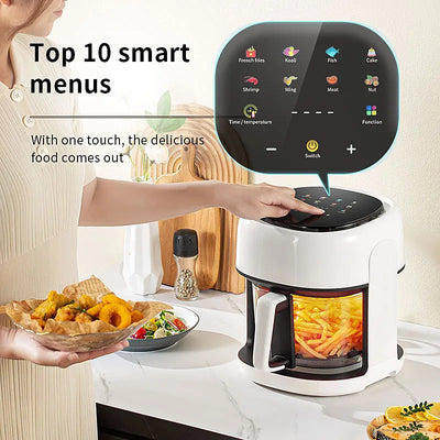 Smart Electric Air Fryer Large Capacity Convection Oven Deep Fryer Without Oil Kitchen 360°Baking - LKBA