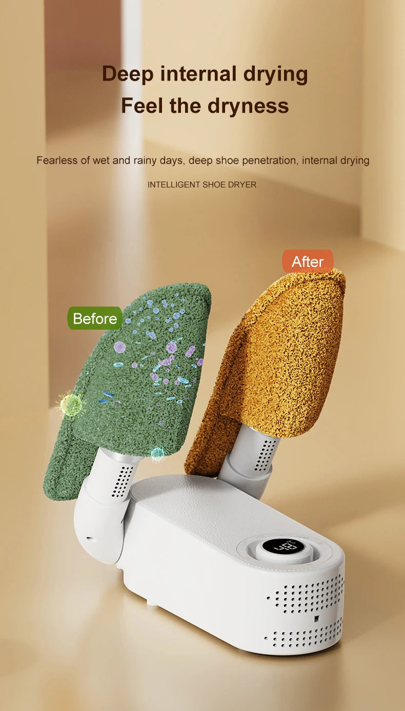 Shoe Dryers Sterilization Dehumidification Portable Shoe Rack Heater Deodorizer Dehumidifier Device Quick Drying Shoe Dryer - LKBA