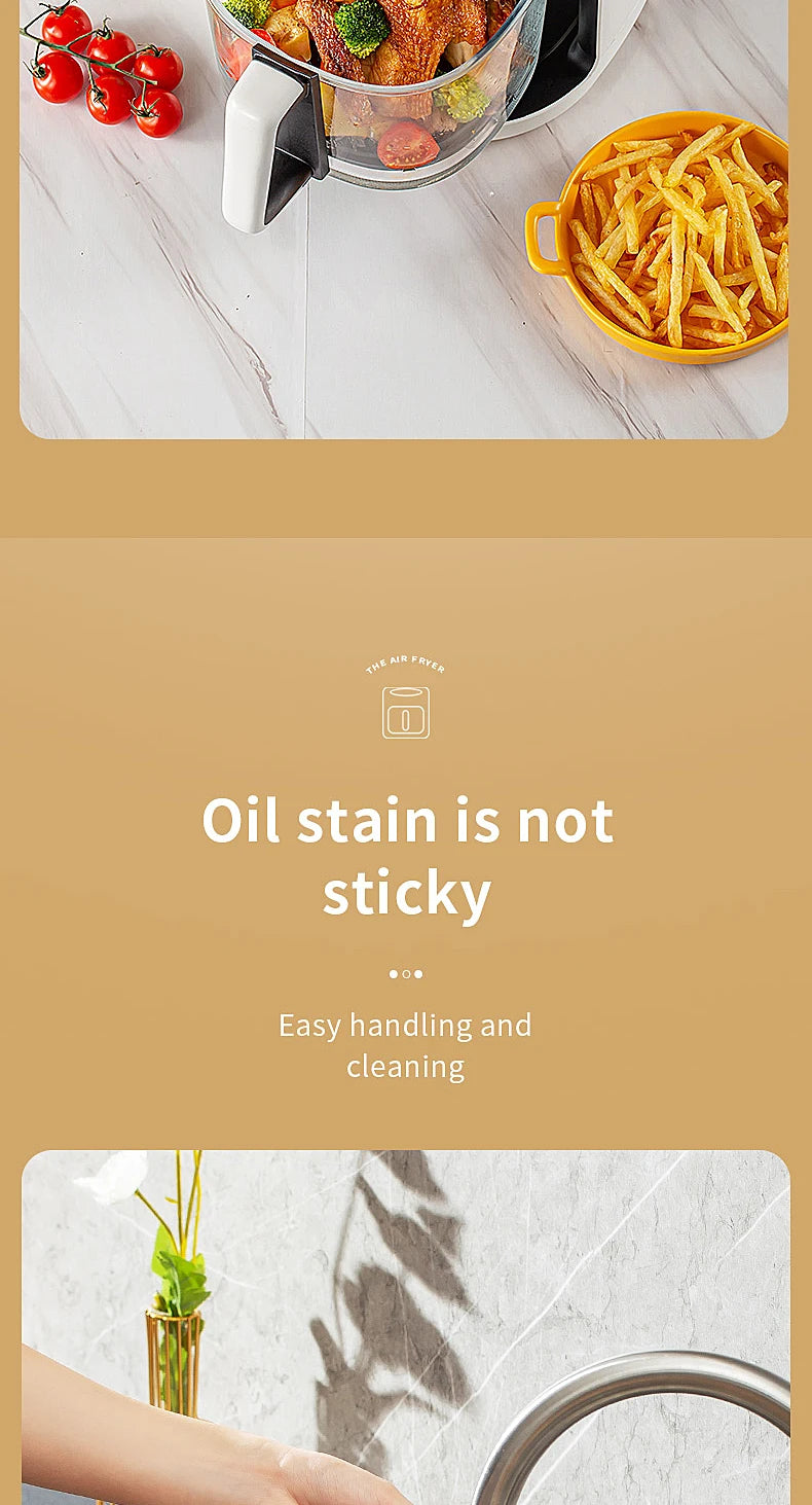 Smart Electric Air Fryer Large Capacity Convection Oven Deep Fryer Without Oil Kitchen 360°Baking - LKBA