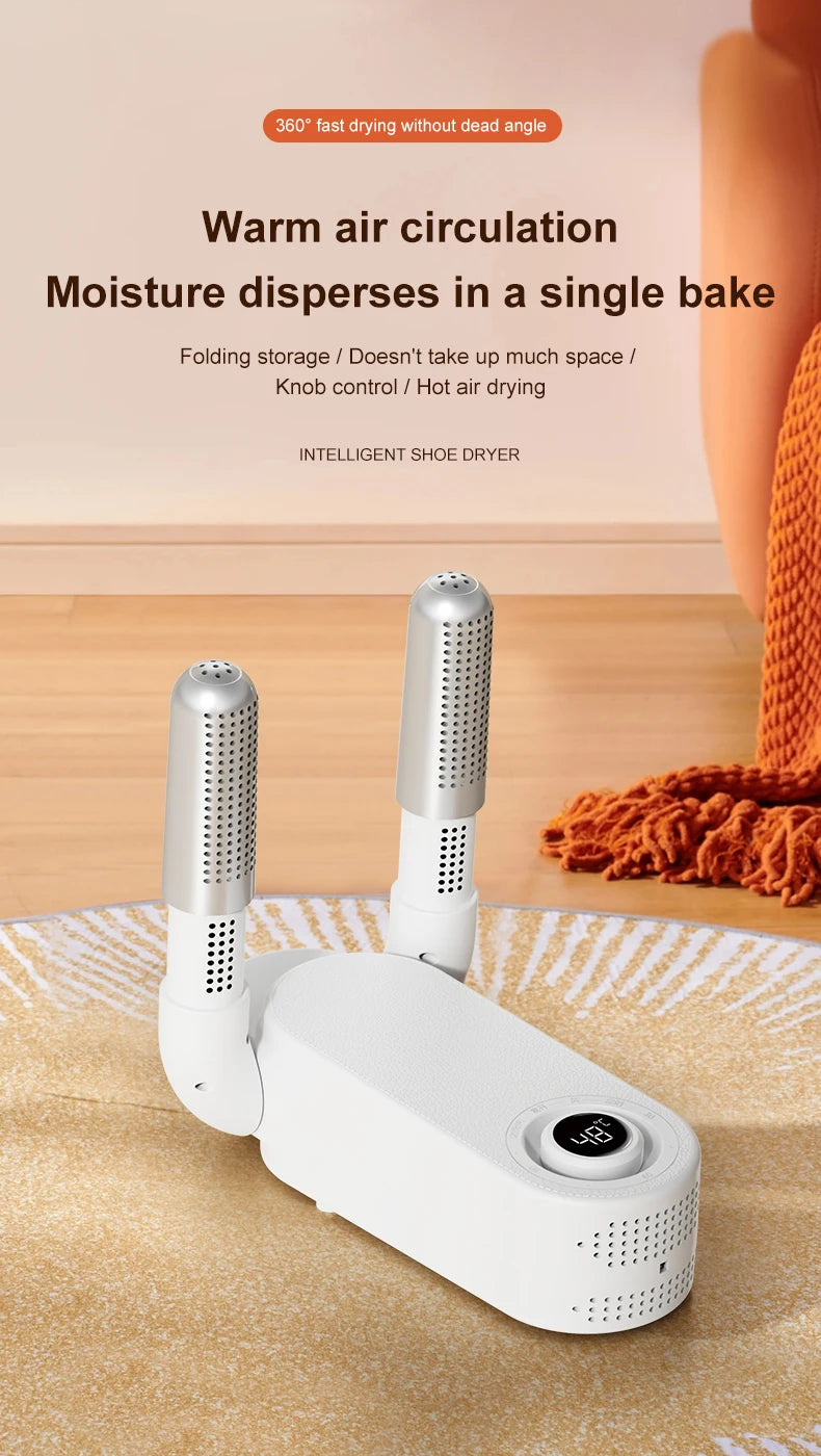 Shoe Dryers Sterilization Dehumidification Portable Shoe Rack Heater Deodorizer Dehumidifier Device Quick Drying Shoe Dryer - LKBA