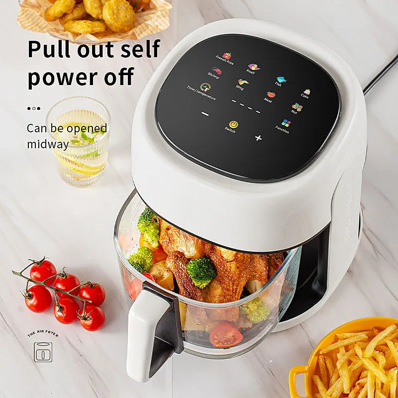 Smart Electric Air Fryer Large Capacity Convection Oven Deep Fryer Without Oil Kitchen 360°Baking - LKBA