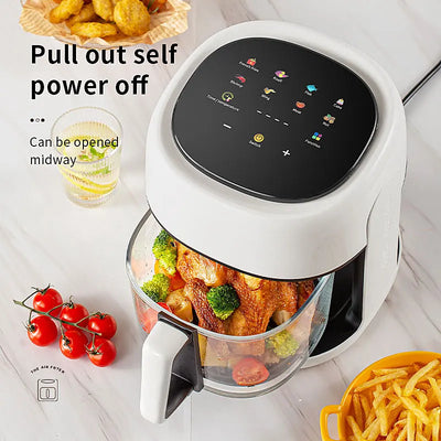 Smart Electric Air Fryer Large Capacity Convection Oven Deep Fryer Without Oil Kitchen 360°Baking - LKBA