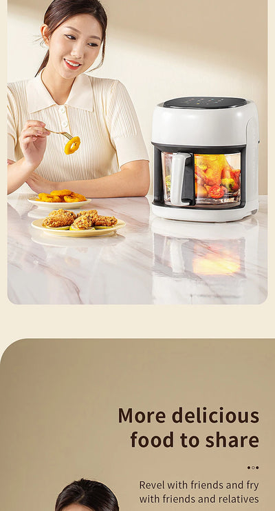 Smart Electric Air Fryer Large Capacity Convection Oven Deep Fryer Without Oil Kitchen 360°Baking - LKBA