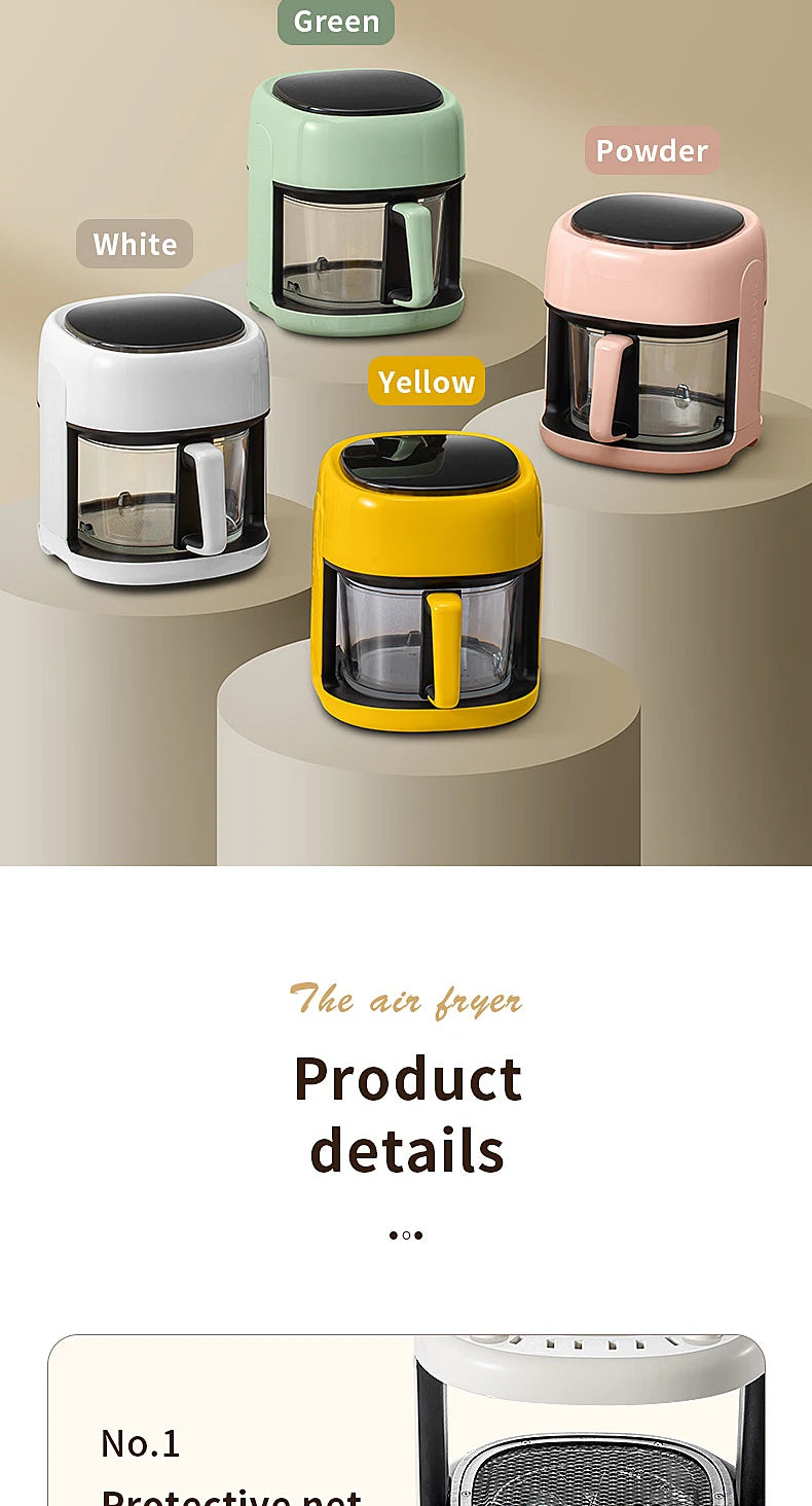 Smart Electric Air Fryer Large Capacity Convection Oven Deep Fryer Without Oil Kitchen 360°Baking - LKBA