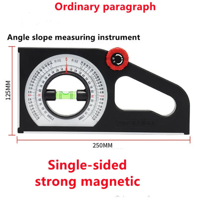 High Precision Angle Slope Measuring Instrument Magnetic Level Bubble Inclinometer Protractor Angle Finder Slope Scale Level - LKBA