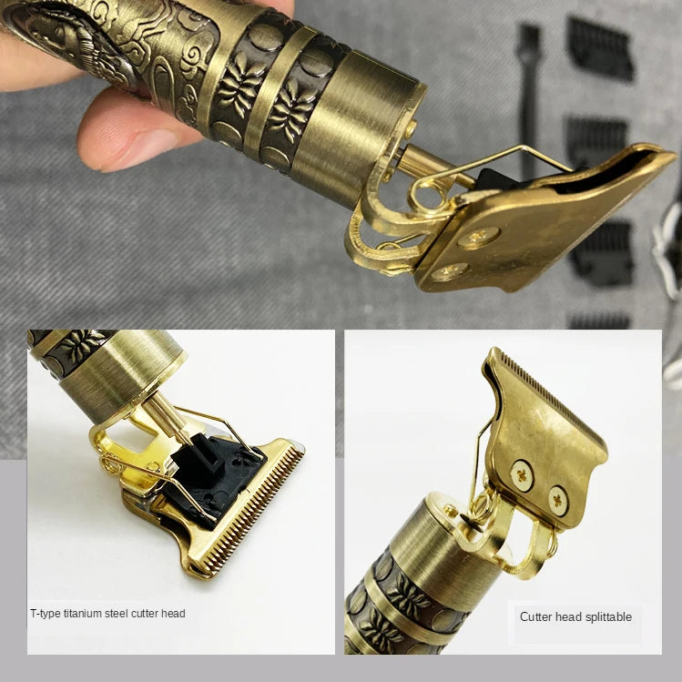 T9 Hair Clipper Repair Beard Shaving Body Hair Trimmer Clippers Electric Machine Men Haircut Machine 0mm Barber Shaver - LKBA