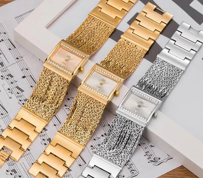 Ladies Wrist Watches Woman Famous Brand Dress Square Design Female Wristwatch Gold Stainless Steel Clock Montre Femme 2024 - LKBA