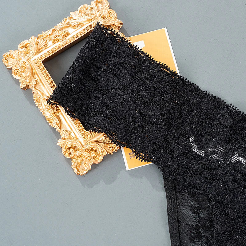 Women Sexy Lace Panties Low Waist Underwear Thong Female G-String Breathable Lingerie Temptation Hollow Out Printing Intimates - LKBA