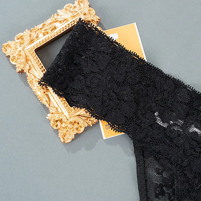Women Sexy Lace Panties Low Waist Underwear Thong Female G-String Breathable Lingerie Temptation Hollow Out Printing Intimates - LKBA