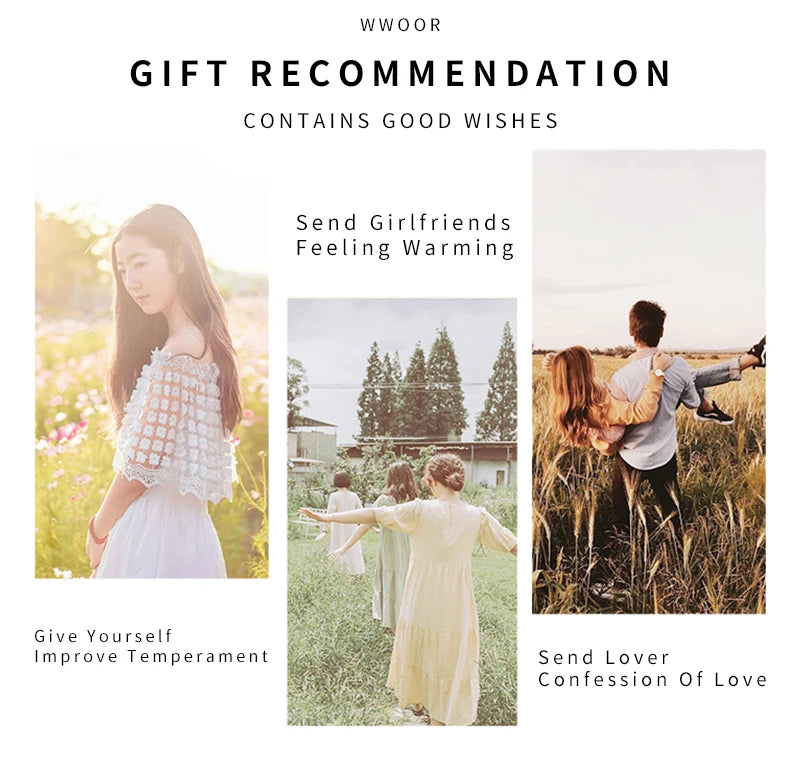 WWOOR Luxury Brand Watches For Women Fashion Square Purple Ladies Quartz Wristwatch Waterproof Silicone Band Relogio Feminino - LKBA