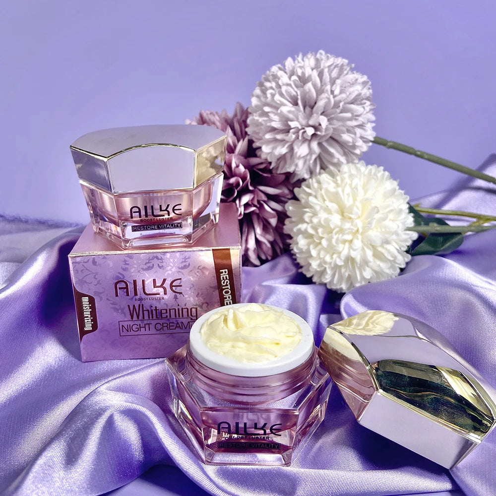 AILKE Face Cream With Hyaluronic Acid, Whitening Moisturizing Lifting Anti-aging, Women Sleeping Dry Korean Bleaching Skin Care - LKBA