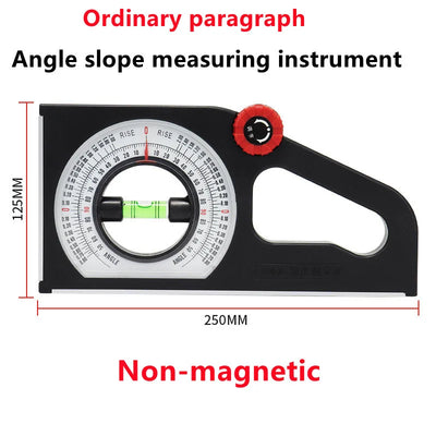 High Precision Angle Slope Measuring Instrument Magnetic Level Bubble Inclinometer Protractor Angle Finder Slope Scale Level - LKBA