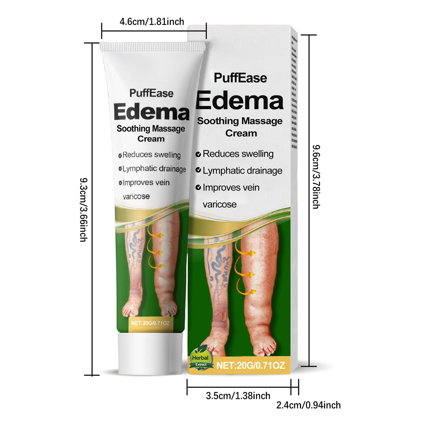 Varicose Vein Ease Paste Spider Leg Soreness Recovery Vasculitis Improve Blood Circulation Hydration Swelling Edema Relief Cream - LKBA