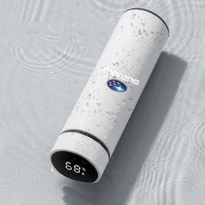 1Pcs Car Smart Thermos Bottle With Temperature Display Coffee Cup For Subaru WRX STI Forester Tribeca Levorg Impreza XV Outback - LKBA