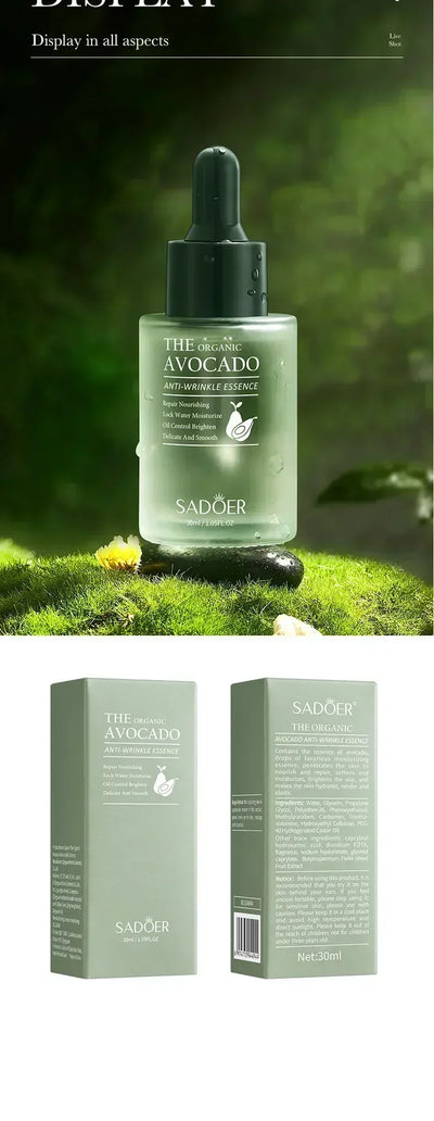 Avocado Face Essence Organic Shea Butter Moisturizing Anti-Aging Whitening Repairing Nourish Smooth Facial Serum Skin Care - LKBA