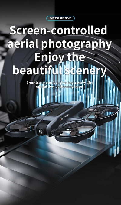 New X226 Mini RC Drone with Professional 8K HD Dual Camera 6Axis Headless Mode 360 Fly Remote Quadcopter - LKBA