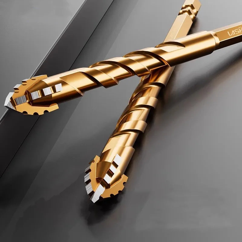 Upgraded four-edged sawtooth drill bit for tile drilling and concrete special electric drill ultra-high hardness drill bit - LKBA
