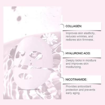 Bio-Collagen Face Mask Anti-Wrinkle Firming Lift Deep Hydrating Overnight Mask Shrink Pores Brightening Repair Skin Care - LKBA