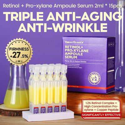 Retinol + Pro-xylane Ampoule serum  Repairs Strengthens The Skin And Diminishes Fine Lines Face Beauty Skin Care 15pcs - LKBA
