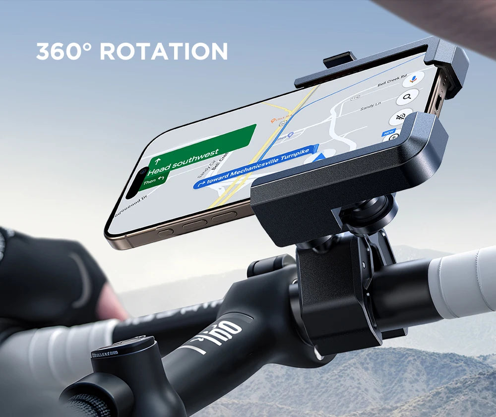 Joyroom Motorcycle Phone Mount Holder Dual Vibration Dampener Universal Bike Bicycle Phone Mount for 4.7''-7'' Phones - LKBA