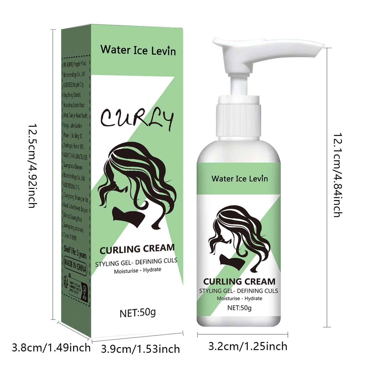 Curly hair Styling cream, moisturizing and smoothing formula, enhances the elasticity and shine of curly hair, easy to set - LKBA