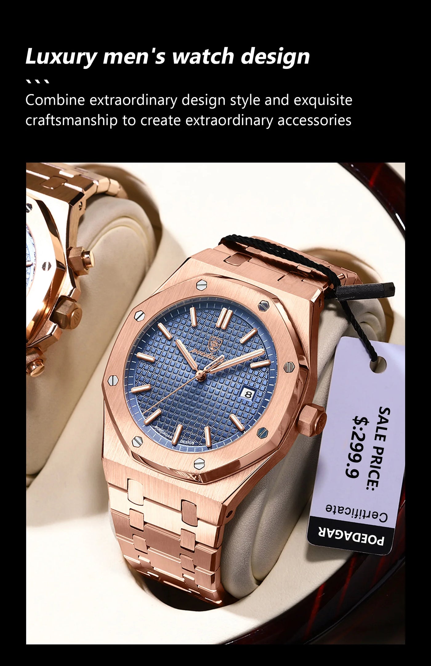 POEDAGAR Luxury Business Man Wristwatch Waterproof Luminous Date Men Watch Stainless Steel Fashion Quartz Watches For Men Reloj - LKBA