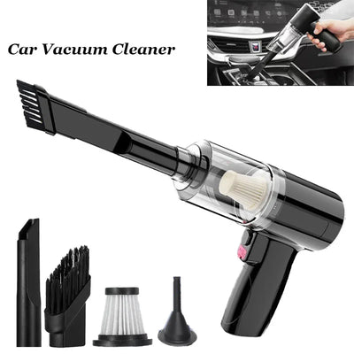 Car Vacuum Cleaner 120000PA Powerful Cleaning Machine Cars Cleaner Mini Wireless Portable Hand held Cleaner for Home Appliance - LKBA