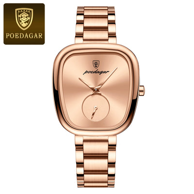 POEDAGAR Luxury Elegant Watch For Woman Waterproof Stainless Steel Quartz Women's Watches Simple High Quality Ladies Wristwatch - LKBA