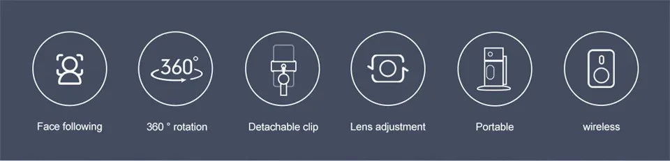 Auto Face Tracking Tripod 360°Rotation, No App, Smart Shooting Phone Holder for Live Video - LKBA