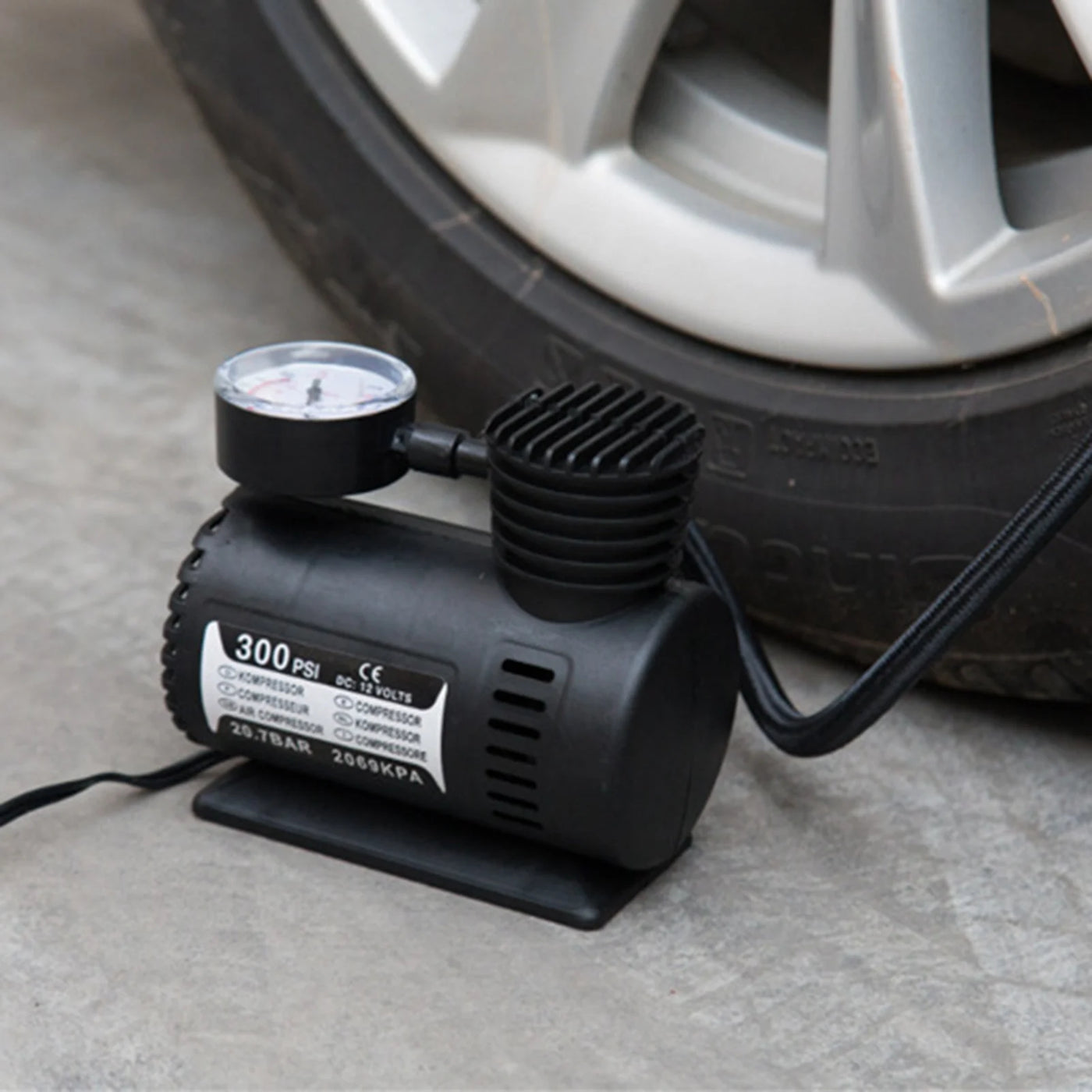 Tire Inflator 12V Portable Air Pump 300PSI Multi Purpose Quick Inflating Display for Car - LKBA