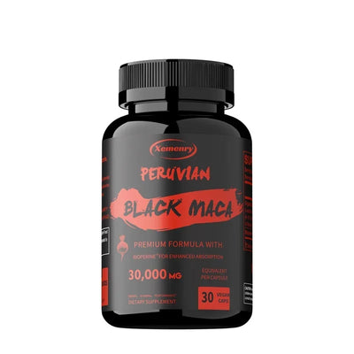 Black Maka Root Capsules - Men's Energy, Endurance and Vitality Booster, Builds Muscle, Strength and Drive - LKBA