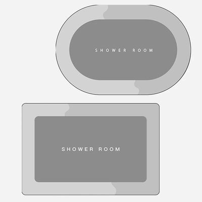 Super Absorbent Bathmat Quick Drying Bathroom Rug Non-Slip Entrance Doormat Floor Mats Toilet Carpet Bath - LKBA