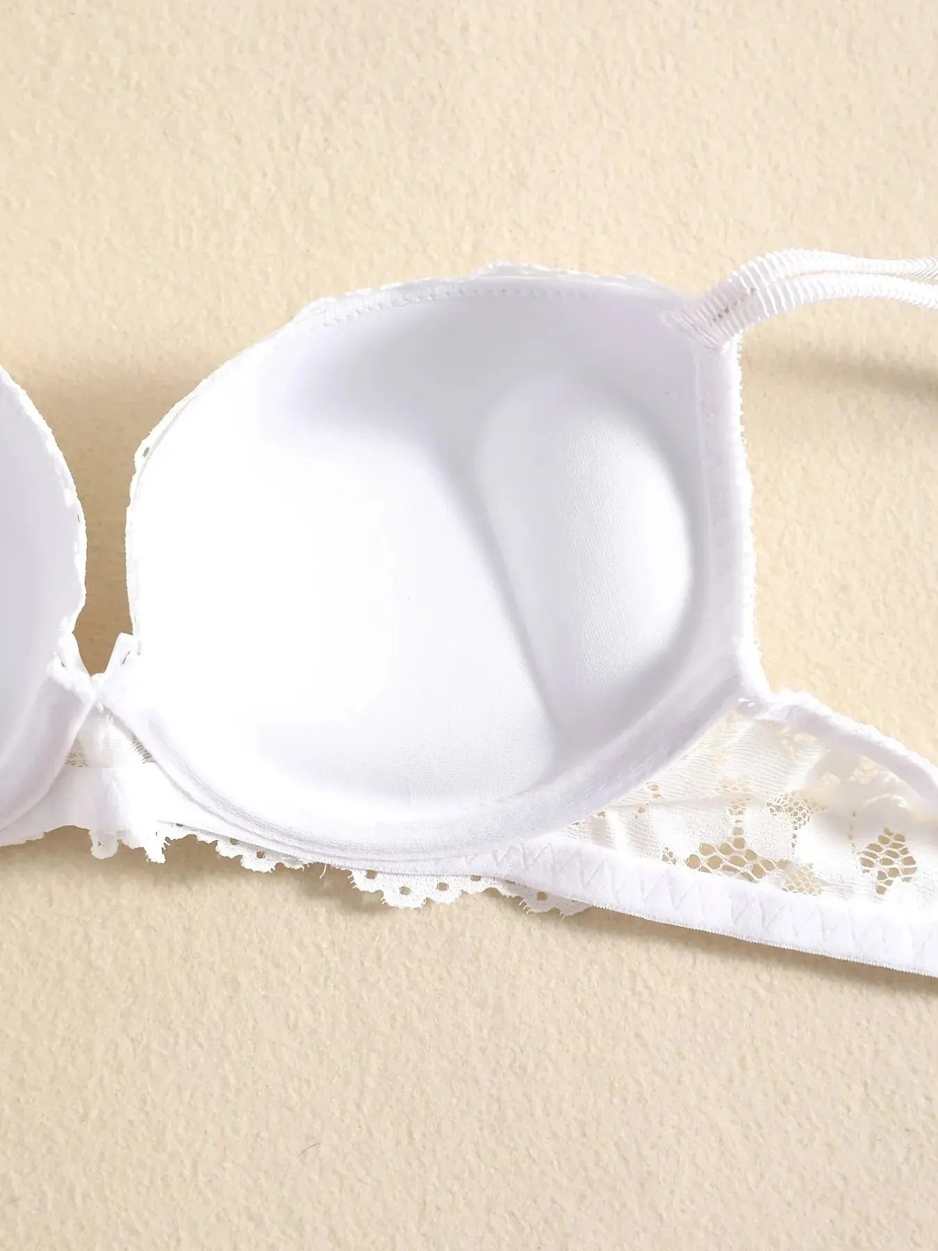 1 Set Elegant Lace Embroidery Breathable Fabric Lingerie Set Push-Up Bra Drop Waist Sheer Panty - Ultimate Valentine's Day