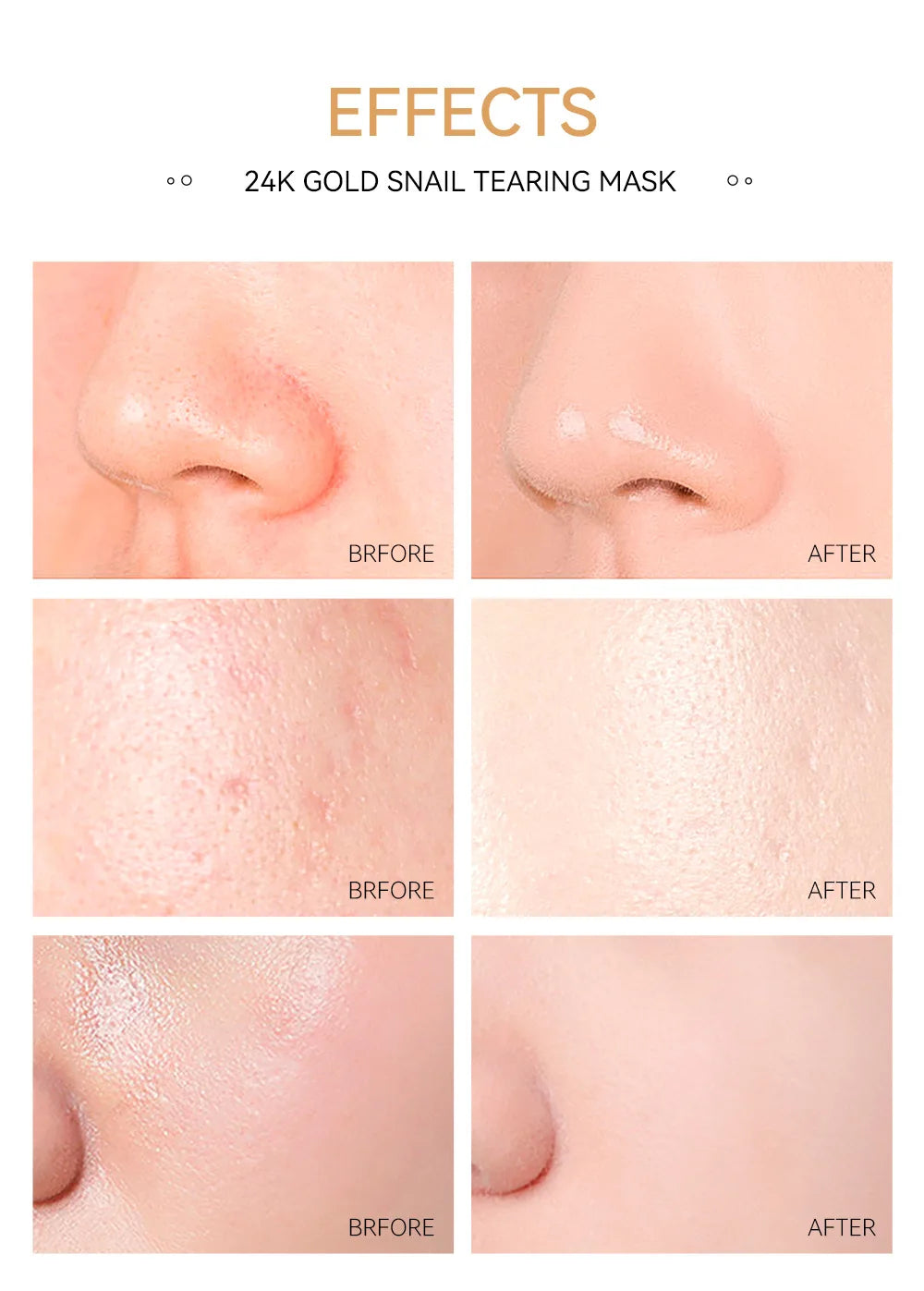 LAIKOU 24K Gold Sakura Peeling Face Mask Anti Wrinkle Whitening Blackhead Removal Facial Tear Off Mask Skin Care Products - LKBA