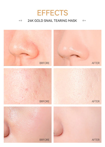 LAIKOU 24K Gold Sakura Peeling Face Mask Anti Wrinkle Whitening Blackhead Removal Facial Tear Off Mask Skin Care Products - LKBA