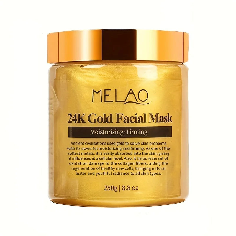 MELAO 24K Gold Face Mask Beauty Facemask Skin Remove France Golden Collagen Facial Moisturizing Masks - LKBA
