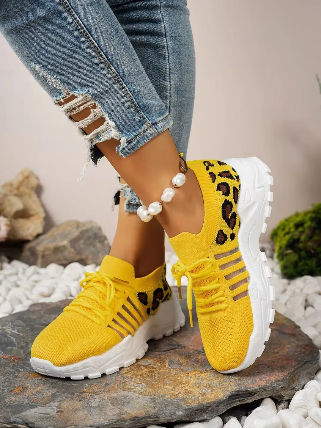 shoes woman 2025 [Leopard print sneakers] lightweight and breathable women's casual sneakers.women's shoes sale shoes - LKBA