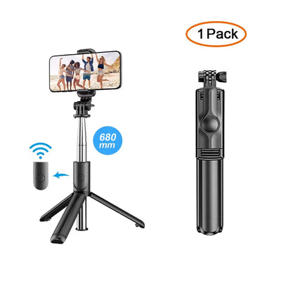 3 In 1 Bluetooth Wireless Selfie Tripod with Fill Light Shutter Remote Control