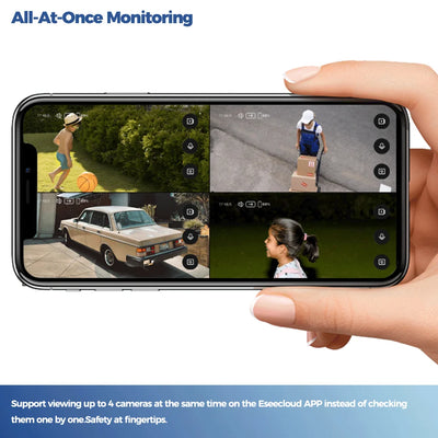 ALEVIO 2.5K Outdoor Solar Camera Wireless Cam WIFI Ultra Standby Time PIR Motion Light Color Night Vision AI Detect Battery Cam - LKBA