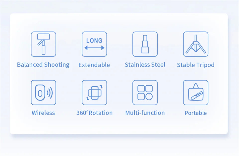 Selfie Stick Tripod with 1708mm Long Monopod Fill Light, Bluetooth Remote, 360° Rotation - LKBA