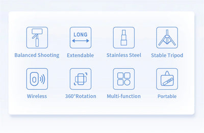 Selfie Stick Tripod with 1708mm Long Monopod Fill Light, Bluetooth Remote, 360° Rotation - LKBA