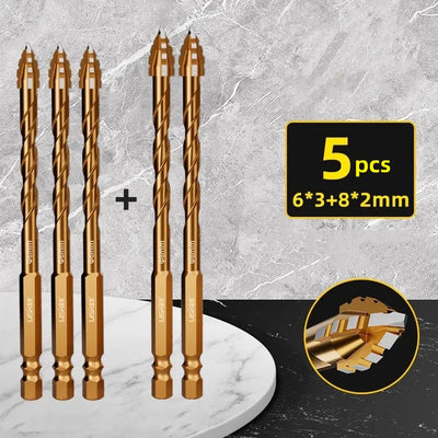 Upgraded four-edged sawtooth drill bit for tile drilling and concrete special electric drill ultra-high hardness drill bit - LKBA