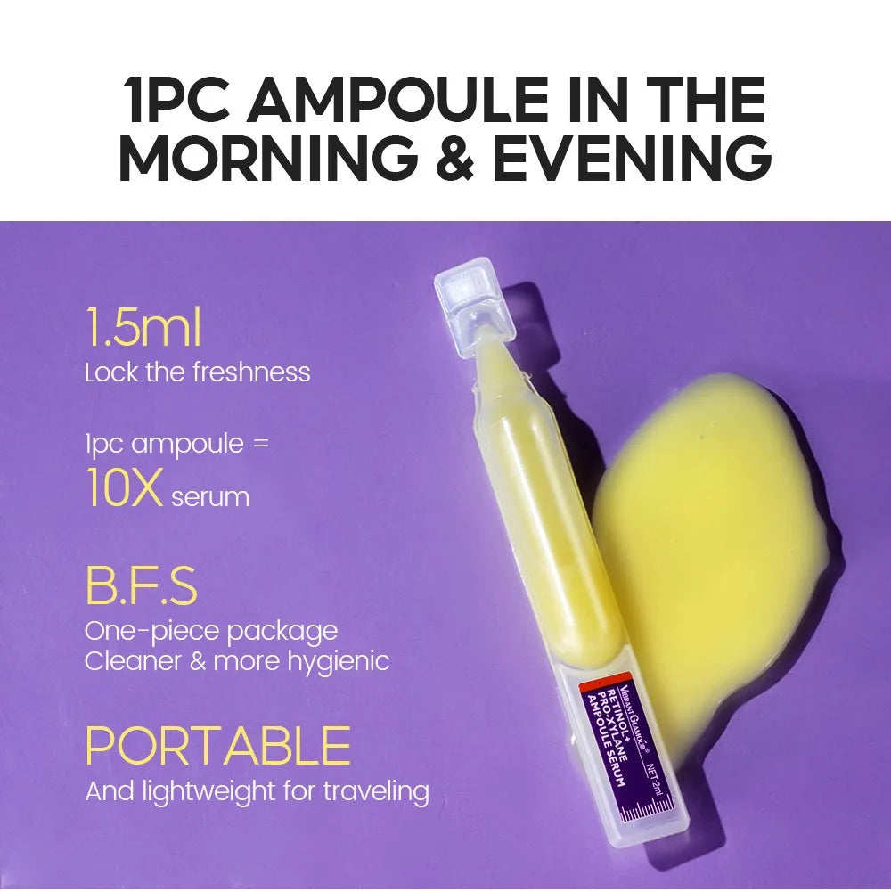 Retinol + Pro-xylane Ampoule serum  Repairs Strengthens The Skin And Diminishes Fine Lines Face Beauty Skin Care 15pcs - LKBA