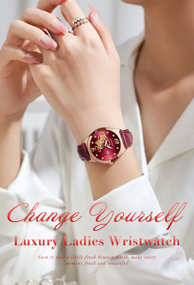 POEDAGAR Fashion Quartz Watch Female Luxury Elegant Casual Clock Waterproof Luminous Date Leather Women Watch Montre Femme gift - LKBA