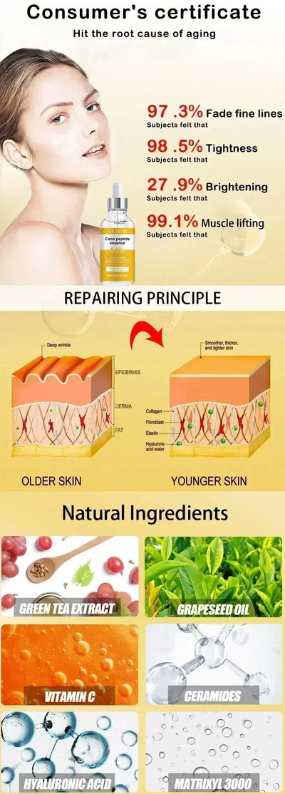 Remove Wrinkles Facial Serum Firm Skin Delay Aging Improve Dullness Brighten Moisturize Anti-Wrinkle Facial Essence - LKBA