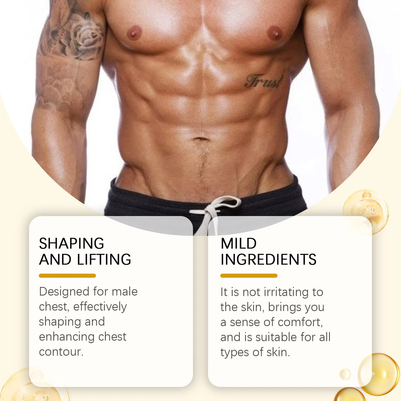 Man Chest Firming Oil Gynecomastia Tightening Remove Excess Fat Strengthen Chest Muscles - LKBA