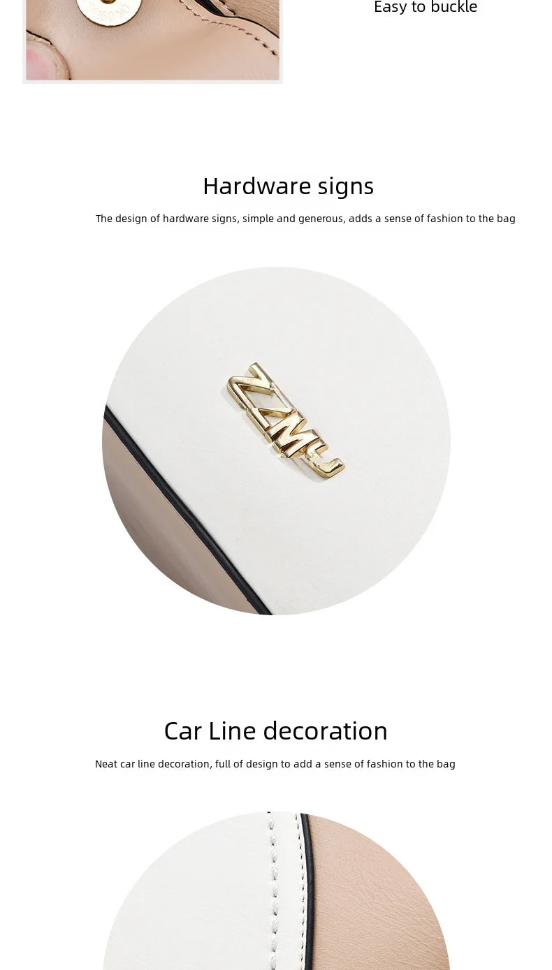 Trendy High-end Feel Women's Shoulder Bag 2021 New Color Blocking Large Capacity Fashionable Single Shoulder - LKBA