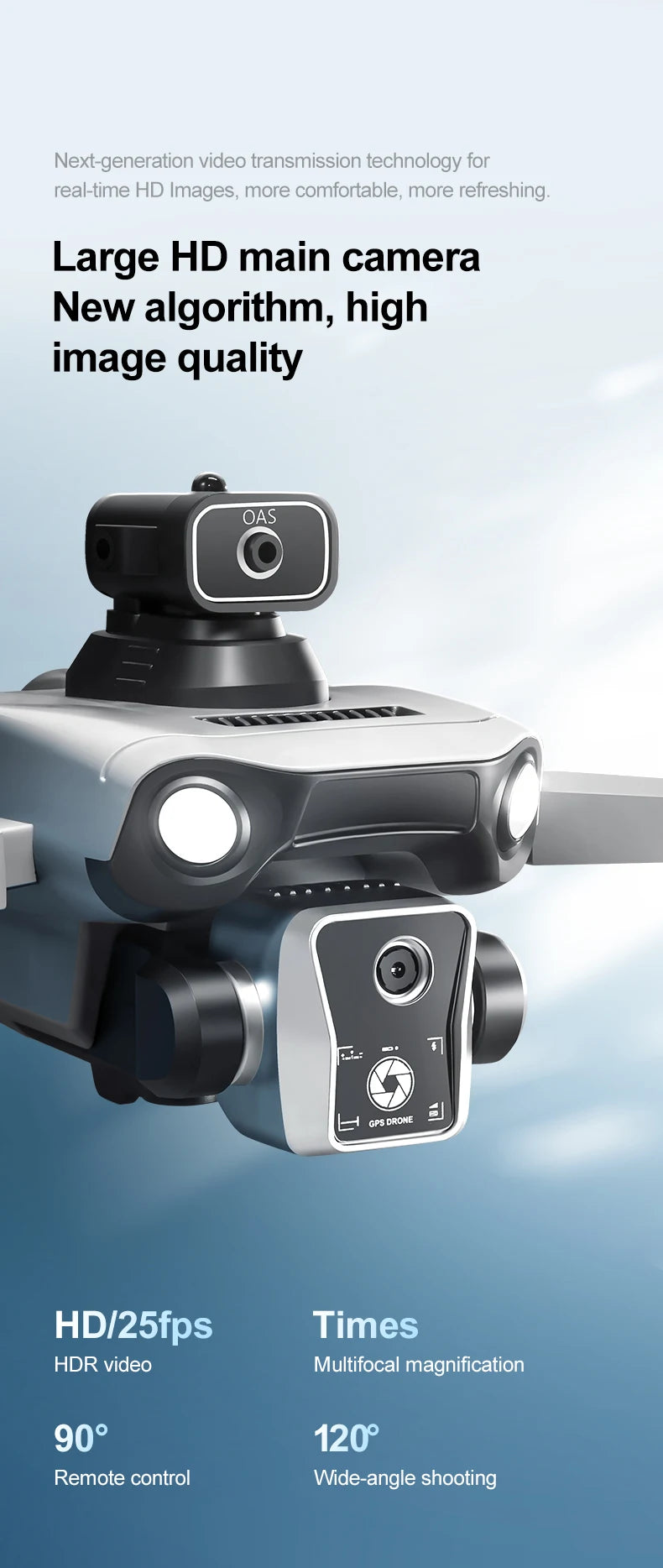 New K19 Max Drone 4.5-Inch Large Screen 360° Obstacle Avoidance GPS Positioning Optical Flow Positioning RC Airdrop Device - LKBA